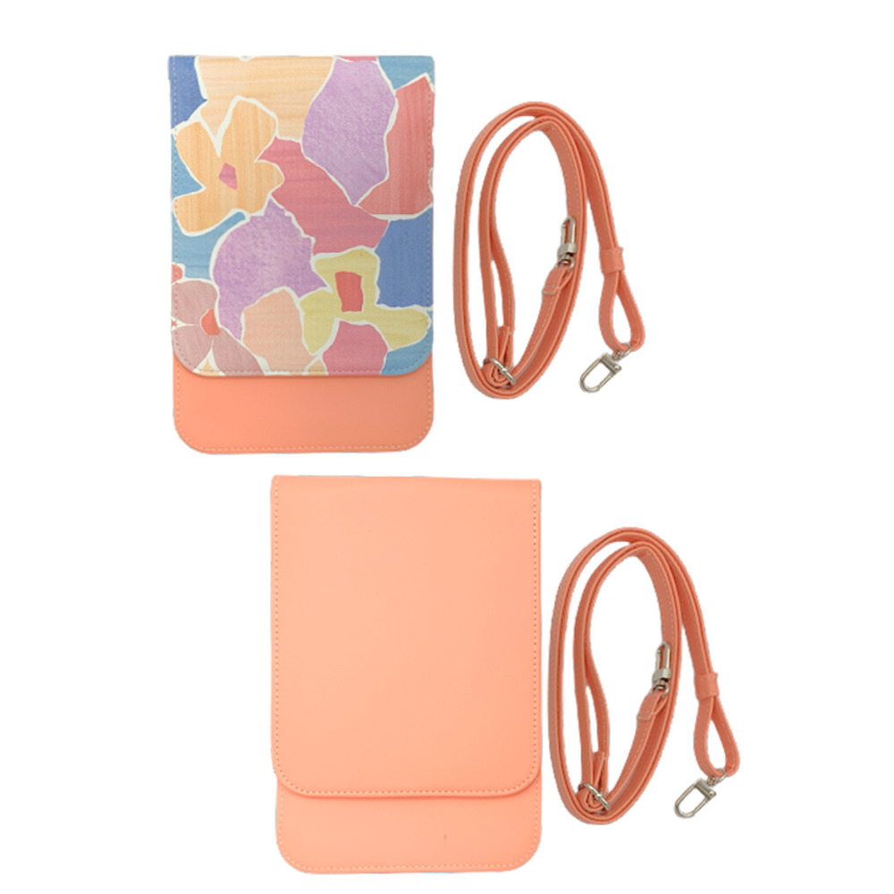 Caseable 2-pack Crossbody Phone Bags Protection Floral/Peach